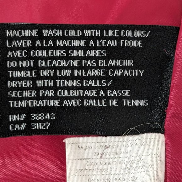 DKNY Girls' Winter Coat – Faux Fur Lined Quilted Puffer Parka Jacket SZ M Red - Picture 11 of 15